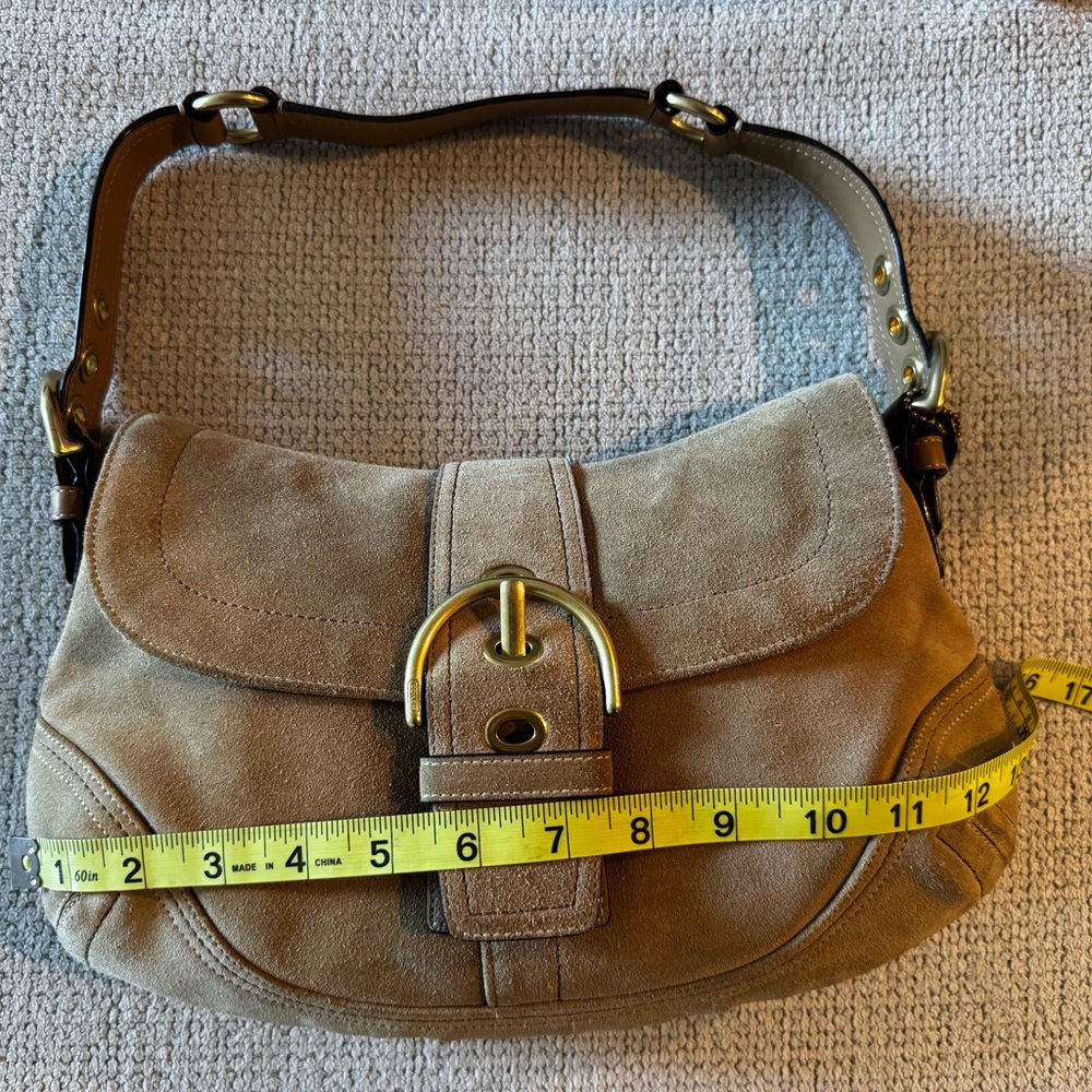 Coach Suede Soho Flap Shoulder Bag - Picture 15 of 16